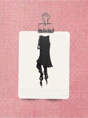Zara Black Asymmetrical Ruffle Dress
